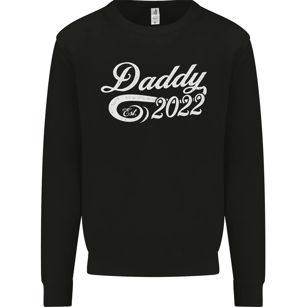 Daddy Est 2022 Funny Fathers Day Mens Sweatshirt Jumper