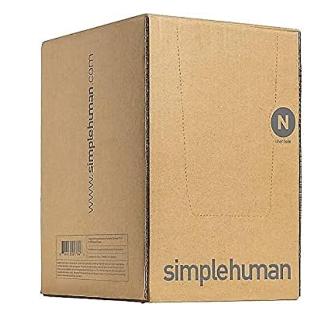 simplehuman Code N Drawstring Trash Bags, 8 Gallon, 200 Count, White