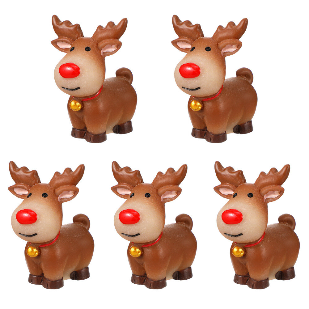 5 Pcs Christmas Reindeer Ornaments Elk for Kids Charms Jewelry