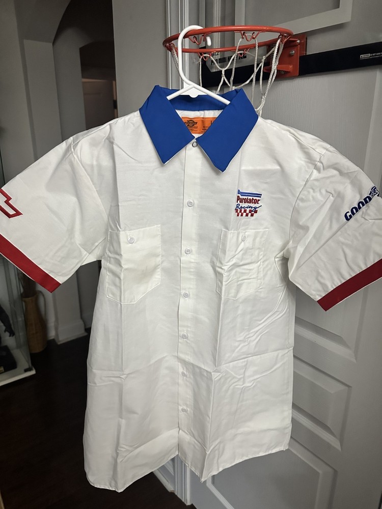 Crew Shirt team issued Purolator Racing Dickies Large Mens
