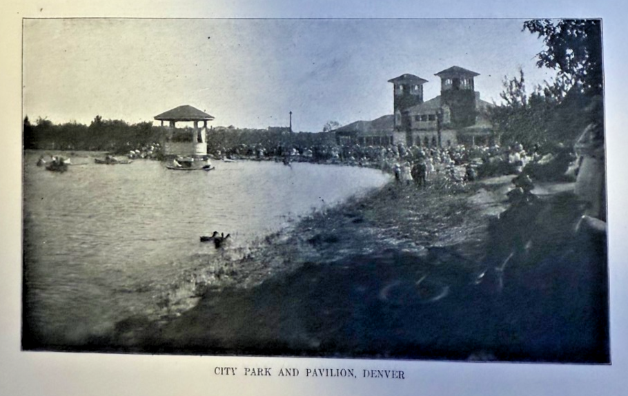 1907 Denver Colorado City Park Pavilion Welcome Arch Sherman Avenue
