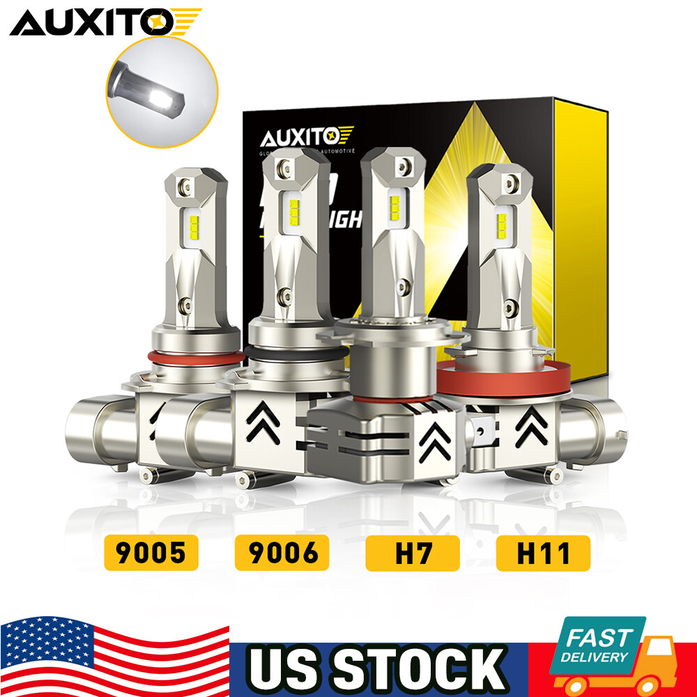 H11 H8 9006 9005 H4 LED Headlight Bulbs Conversion Kit High Low Beam 6500K M