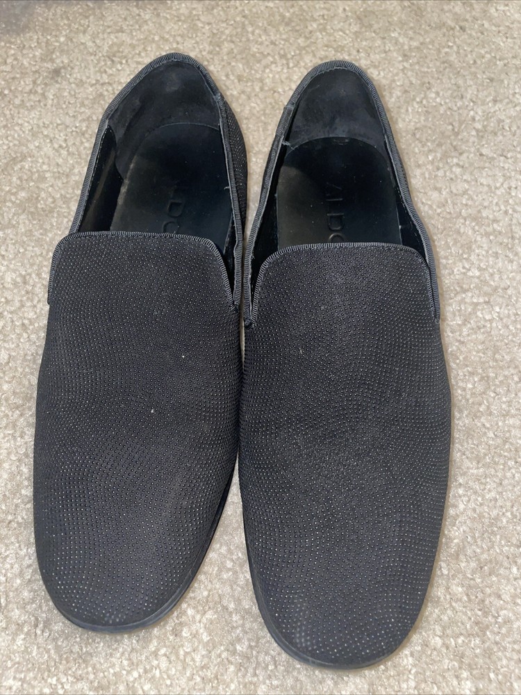 Aldo Mens Black Formal Dress Shoes Size 10.5 US