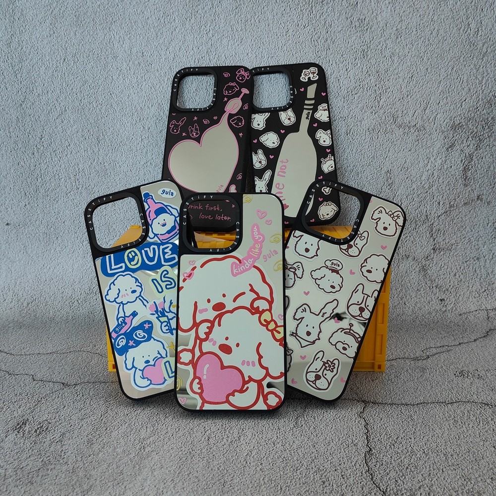 Casetify MagSafe Mirror Case for iPhone 13 14 15 16 – Adorable Puppy Design