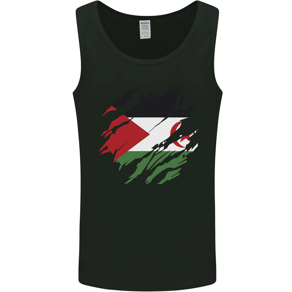 Torn Flag Western Sahara Mens Vest Tank Top