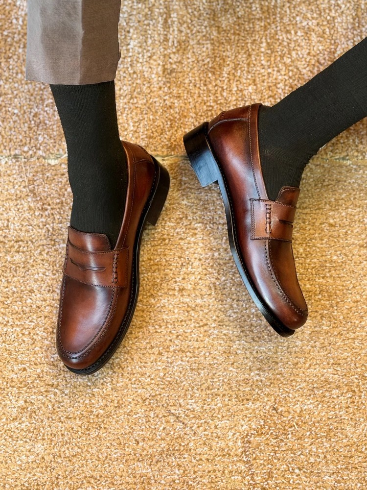 Mezlan Gables brown  Penny Loafers Men's Shoes