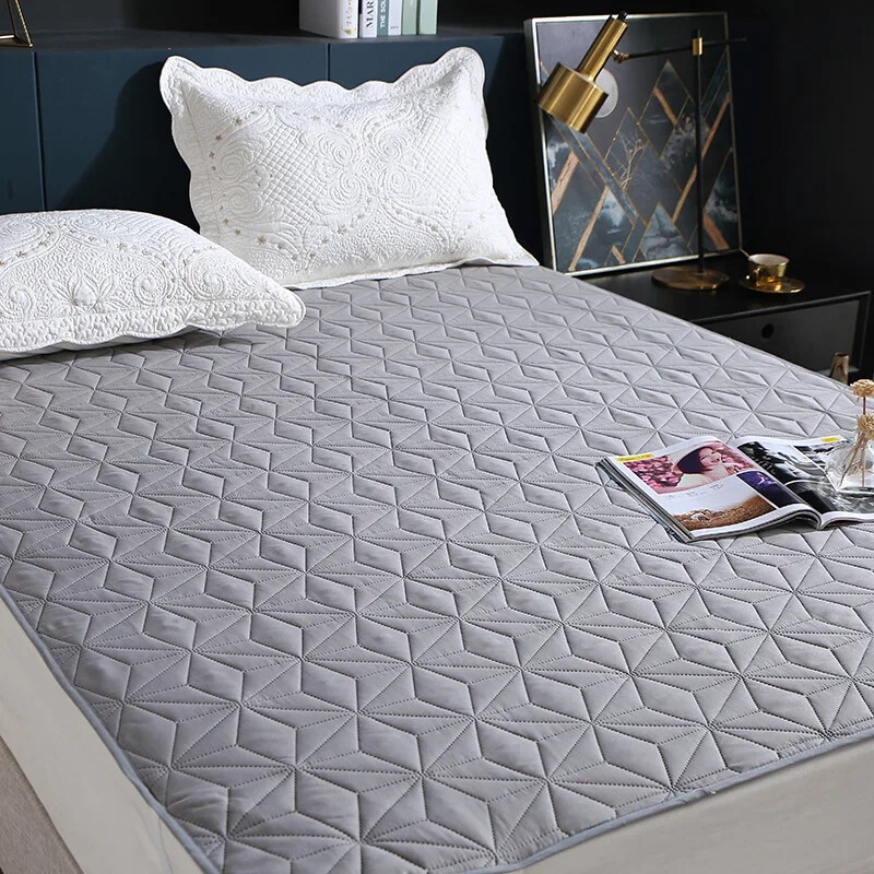 Breathable Solid Color Mattress Cover Fitted Topper Pad