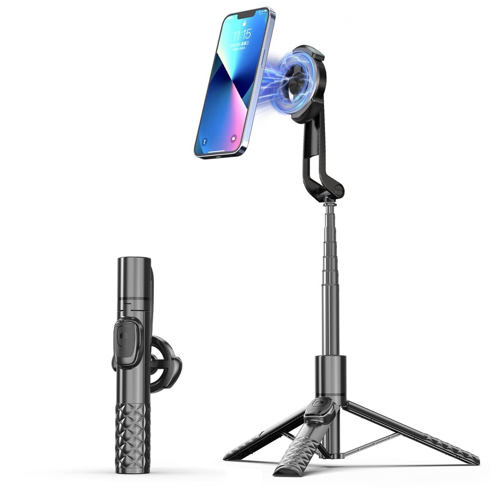 Tripod for iPhone, Selfie Stick for iPhone with Remote, Phone Tripod for Reco...
