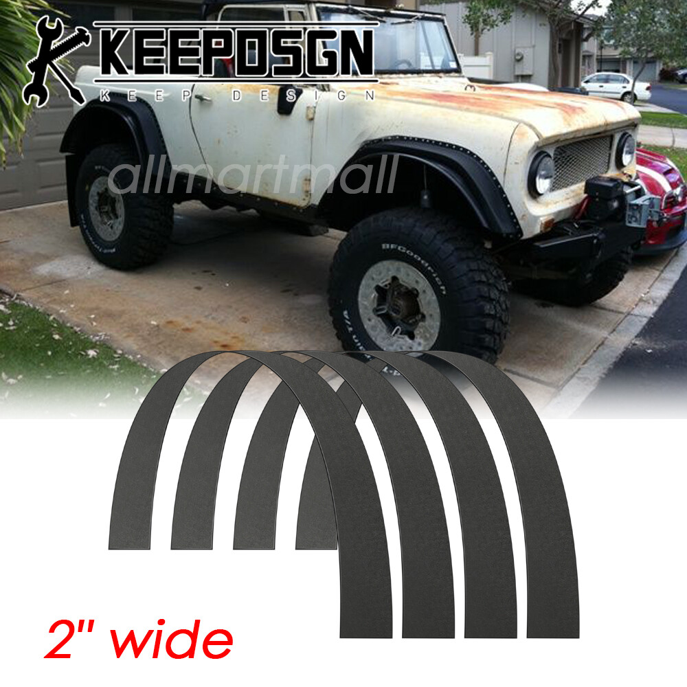 For Jeep Scout Car Flexible Wheel Extend Fender Flares Molding Trims Mud Guard