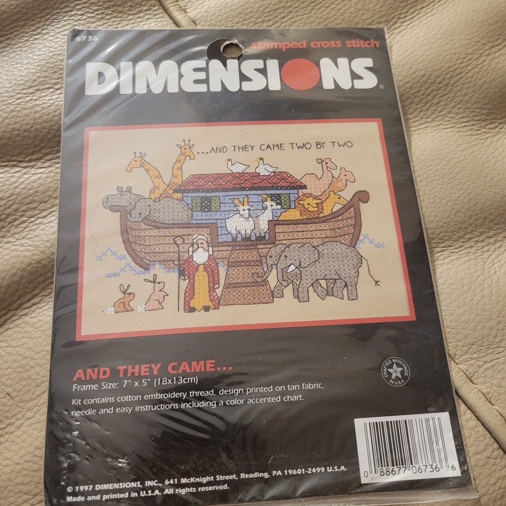 Dimensions 6736 And They Came... Cross Stitch Kit Noah's Ark 5