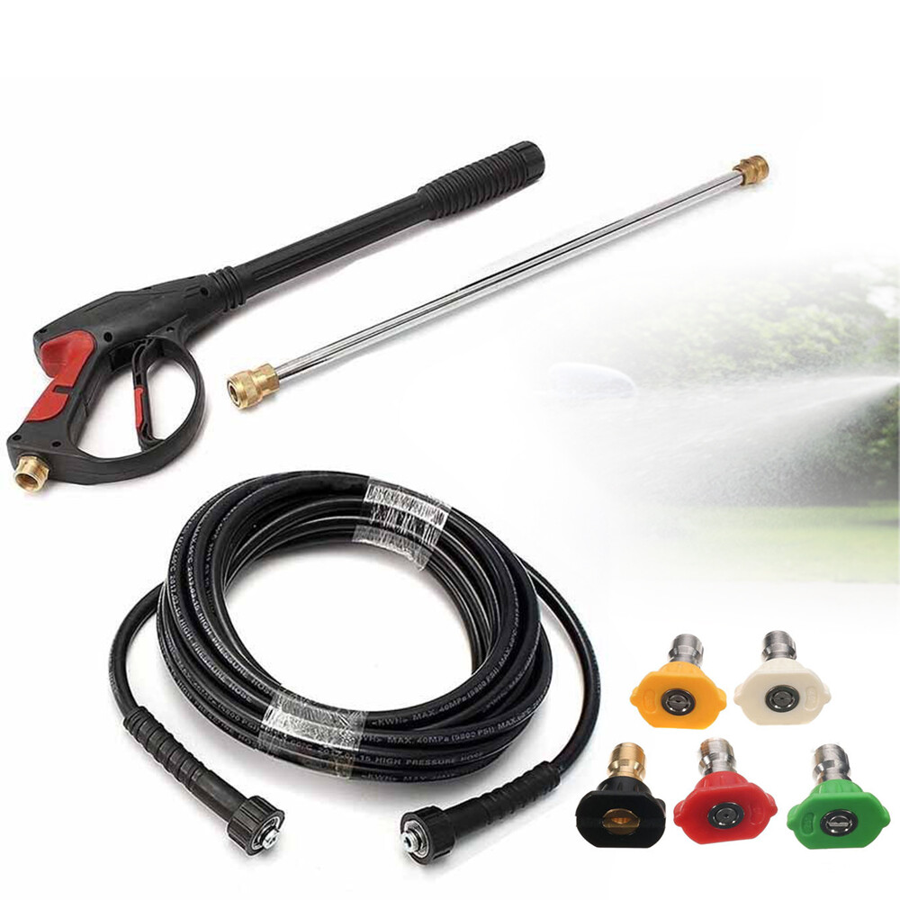 3000 PSI High Pressure Car Washer Power Spray Gun Wand/Lance Hose Nozzle TIPS
