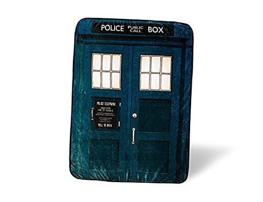 Surreal Entertainment  TARDIS Oversized Plush Throw Blanket | Cozy Sherpa