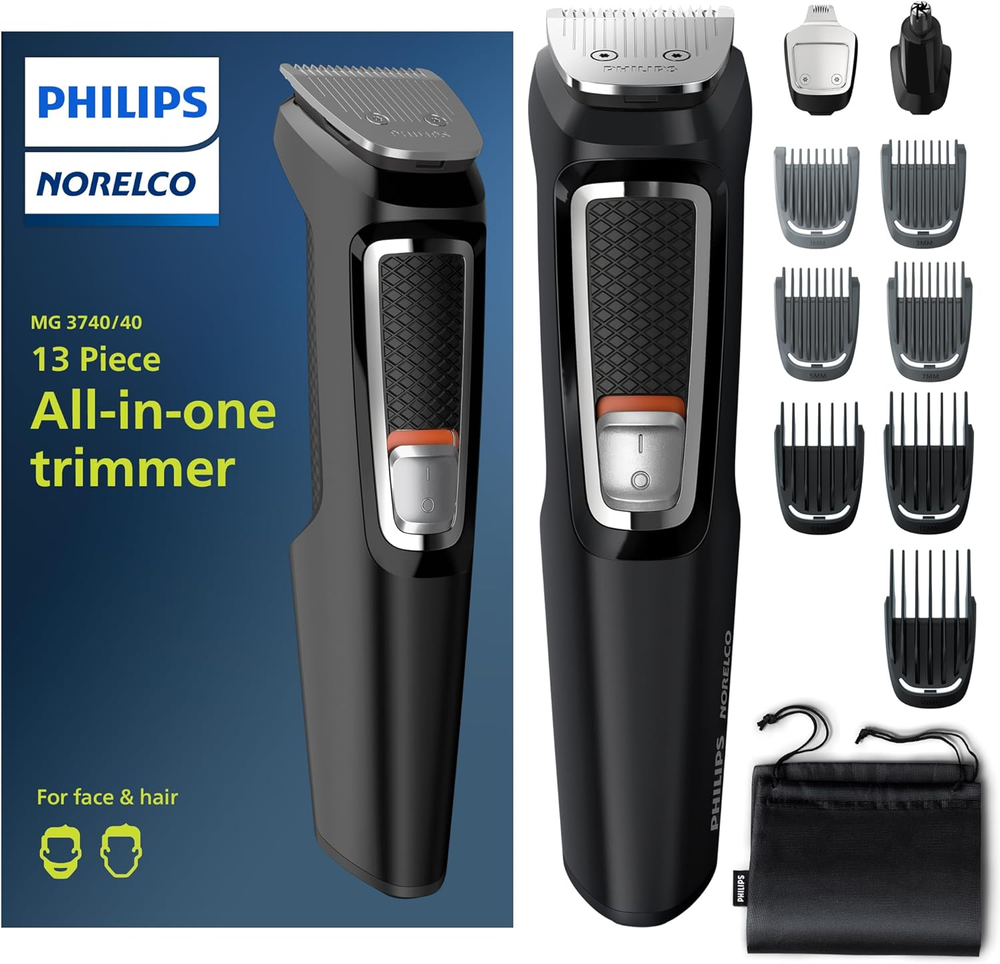 13-in-1 Men's Beard & Hair Trimmer Grooming Kit MG3740 All-in-One