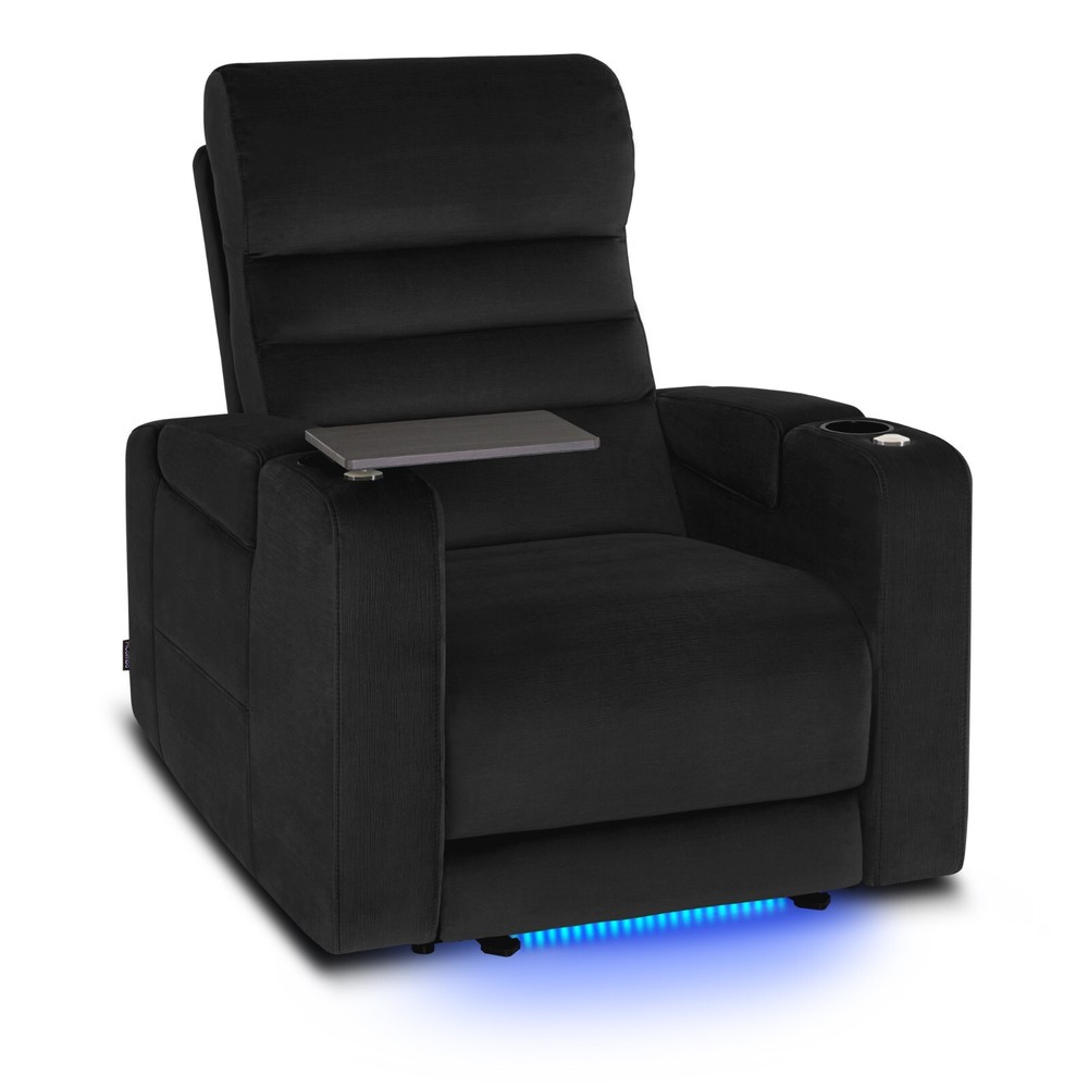 Lovupet Fabric Home Theater Seating, Power Recliner with Adjust Headrest HTS555