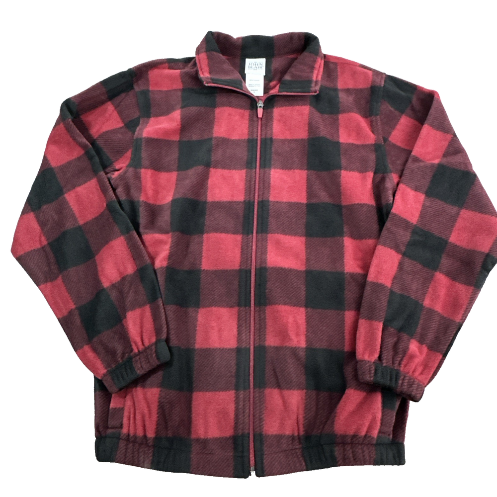 Vintage John Blair Men's S Buffalo Plaid Fleece Jacket Lumberjack Grunge