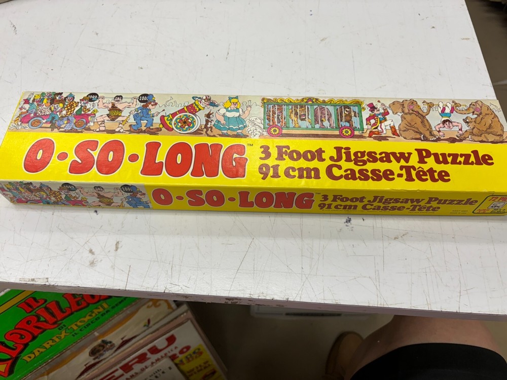 VINTAGE CIRCUS 3 FOOT JUGSAW PUZZLE 72 PIECES CLOWNS IN ACTION 1960