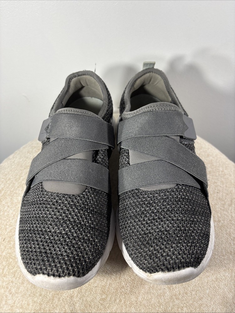 Vionic Womens Aimmy Hook Loop Sneakers Comfort Walking Shoes Gray Size 9