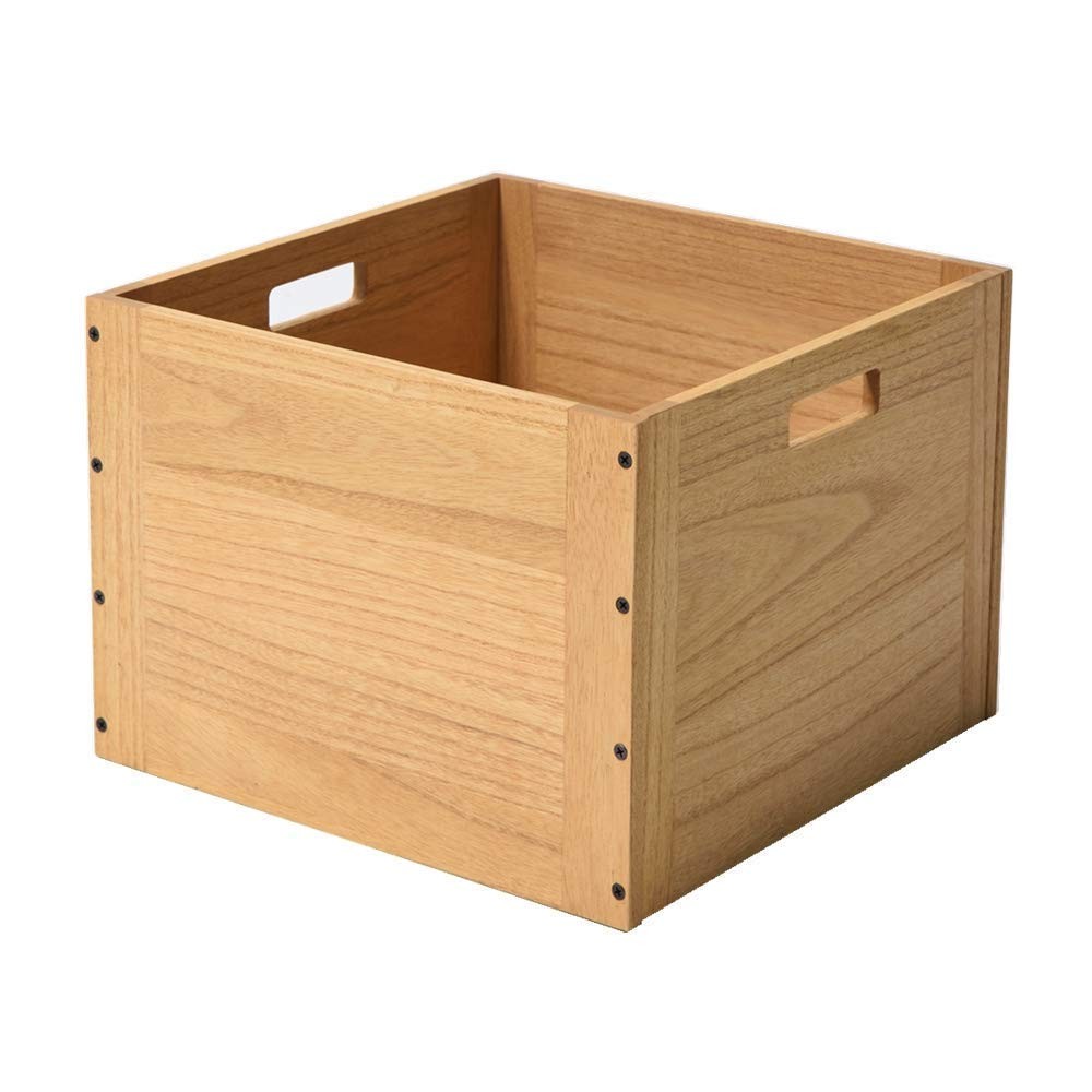 Stackable Wood Storage Cube Organizer for Books Toys Clothes Home Organization