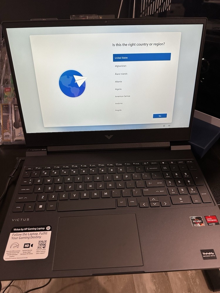 HP Victus Gaming Laptop, 144 Hz, AMD RYZEN 5 7000 Series, Used Once, Cooling Pad