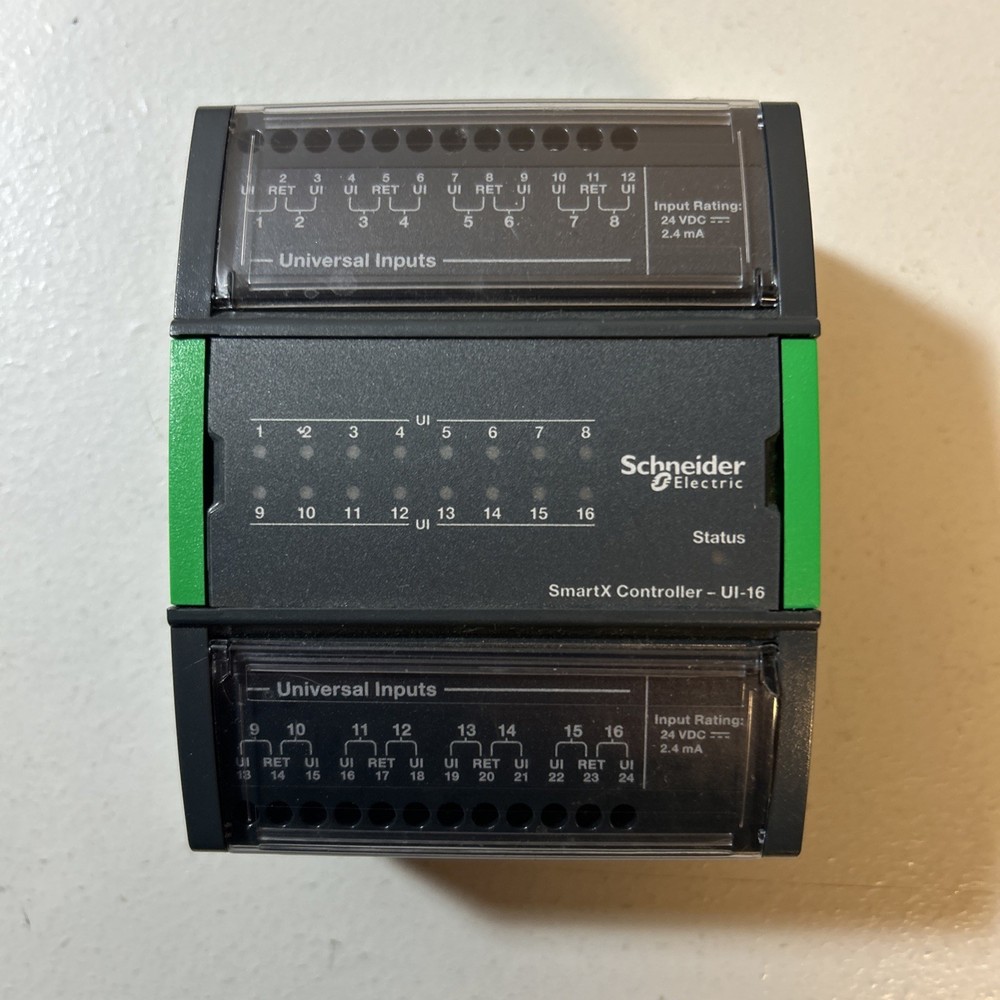 Schneider Electric UI-16 SmartX Controller SXWUI16XX10001 w/ TB-I/O-W1 Base