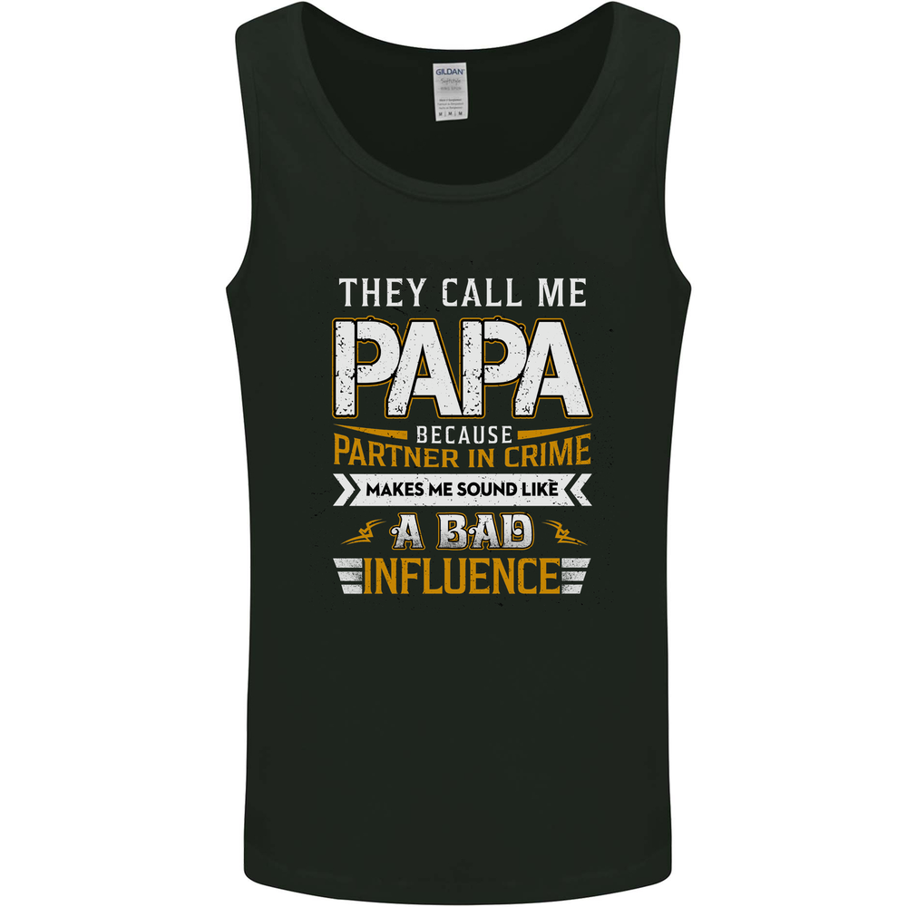 They Call Me Papa Funny Fathers Day Mens Vest Tank Top