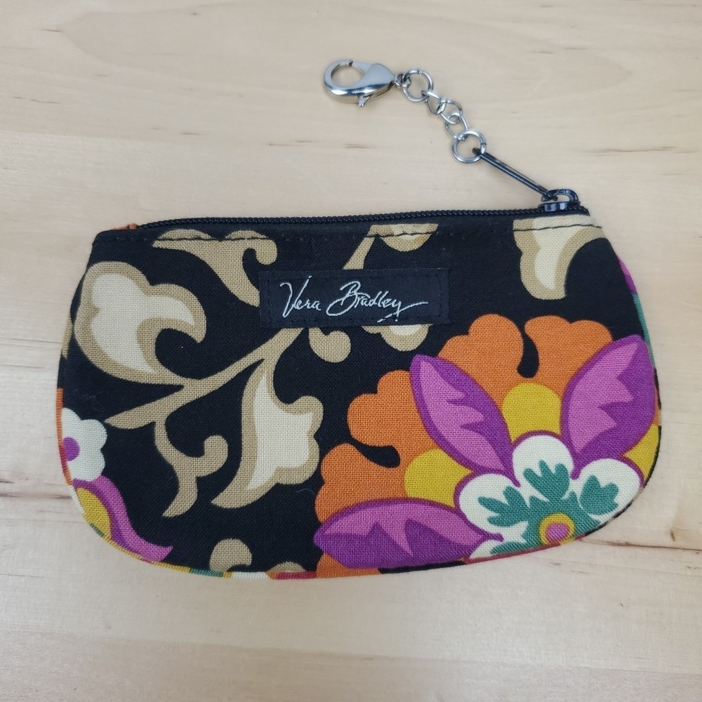 Vera Bradley Suzani ID Pouch with Key Ring for Cards and Coins  