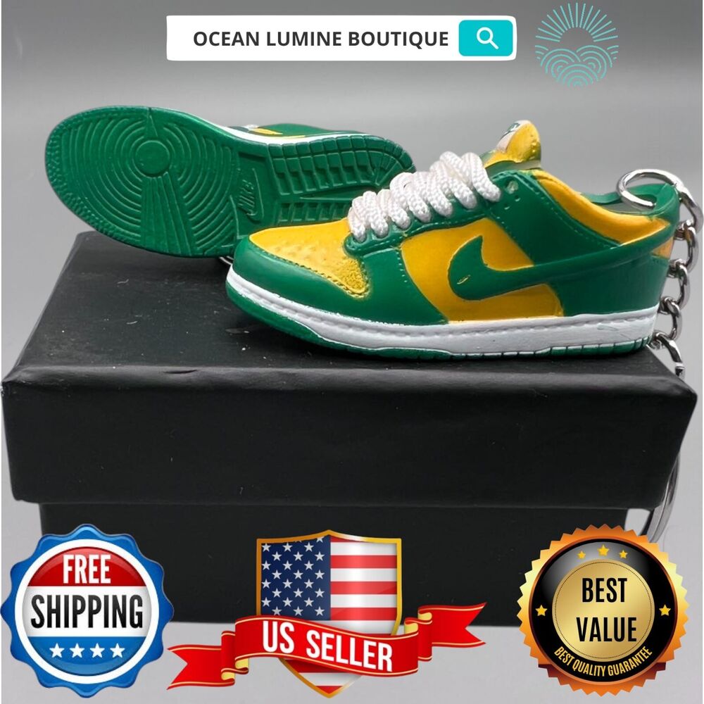 SB DUNK 3D Mini Sneaker Keychain, Jordan Sneaker Collectible, Box Options