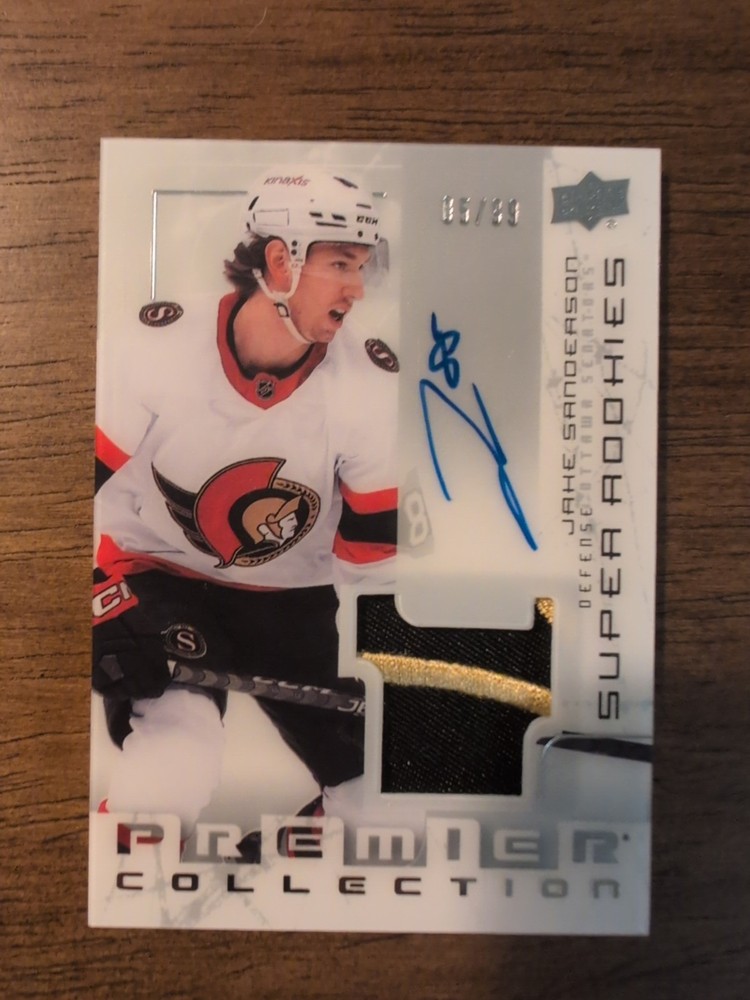 2022-23 Upper Deck Premier - 2003-04 Rookie Auto Patch Jake Sanderson #SRR-SA/99