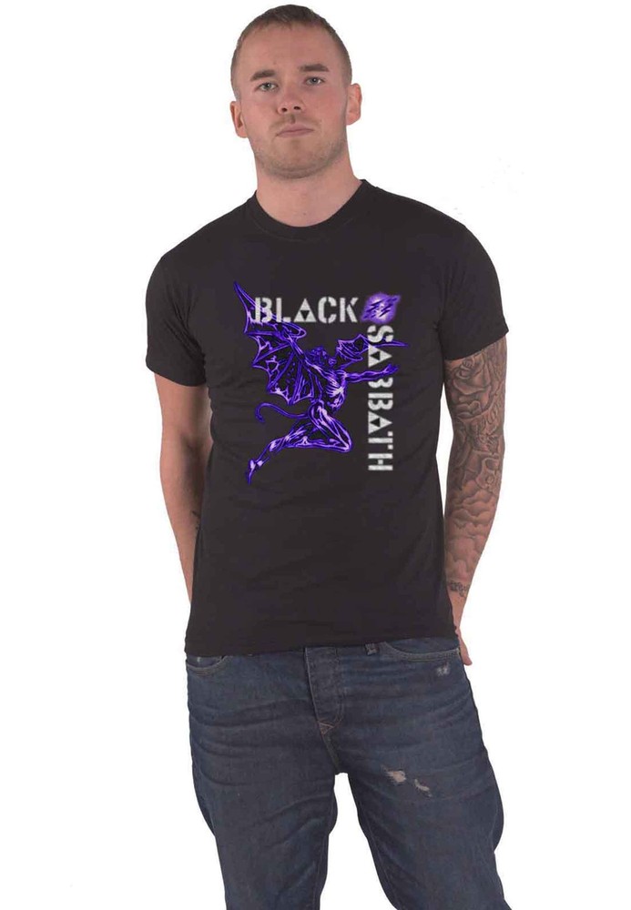 Retro Black Sabbath Henry Band Logo T-Shirt Official Unisex Black