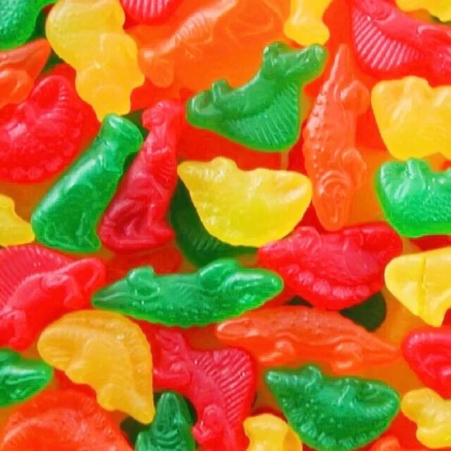 8 LBs Sour Dino Jujube Gummy Fruit Bulk Candy FREE SHIP 48 STATES