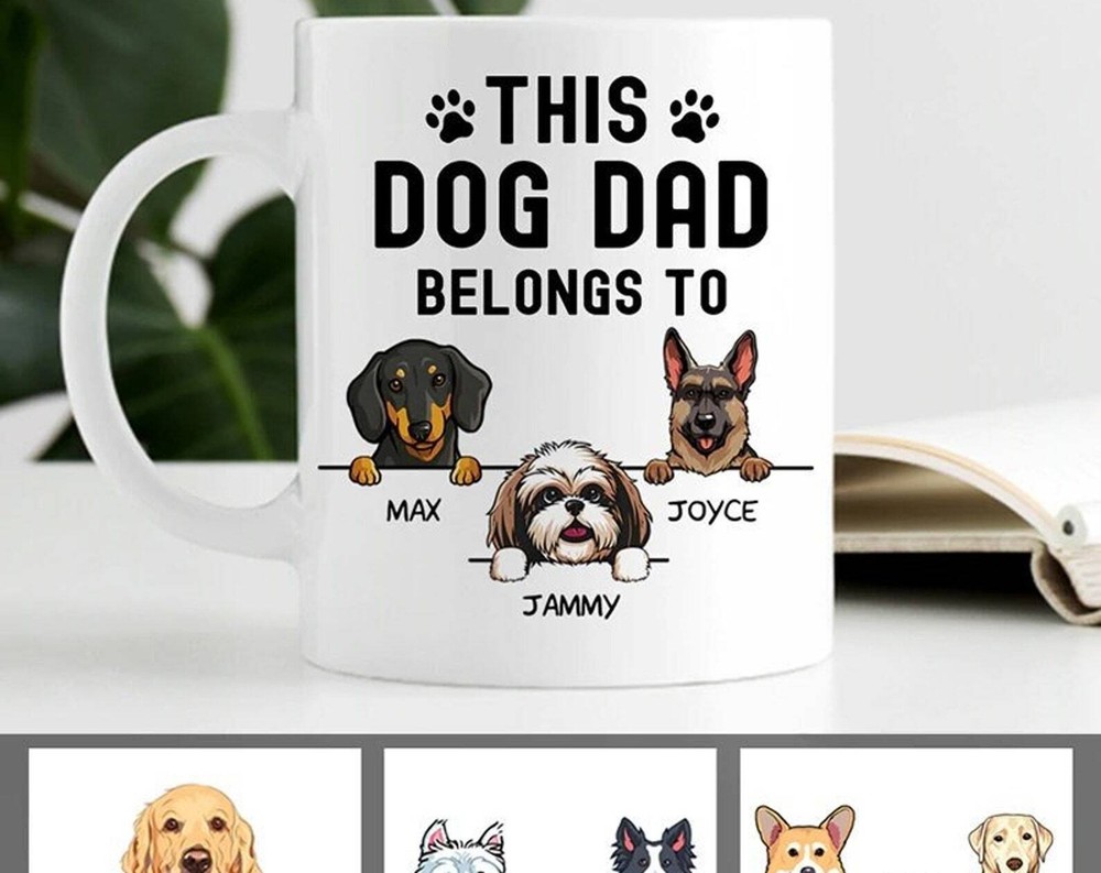 Custom Dog Dad Coffee Mug - Personalized Gift for Dog Lovers