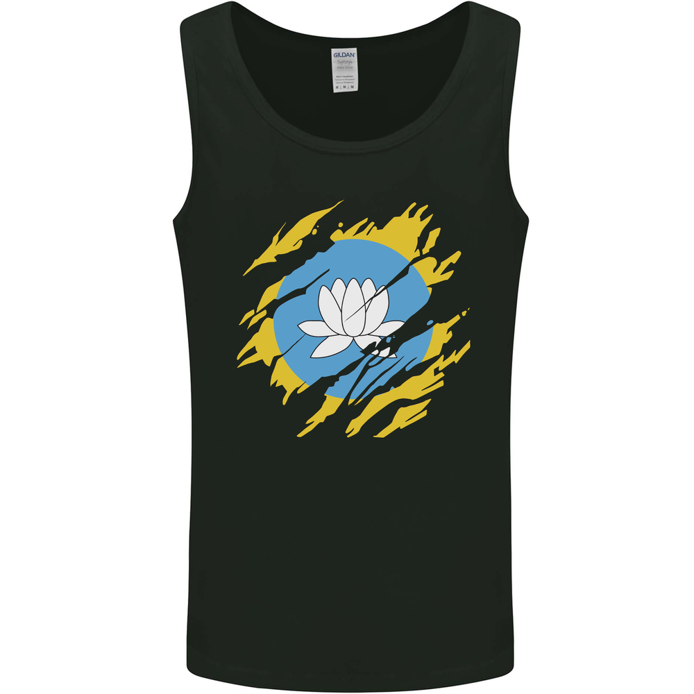 Torn Flag Kalmykia Mens Vest Tank Top