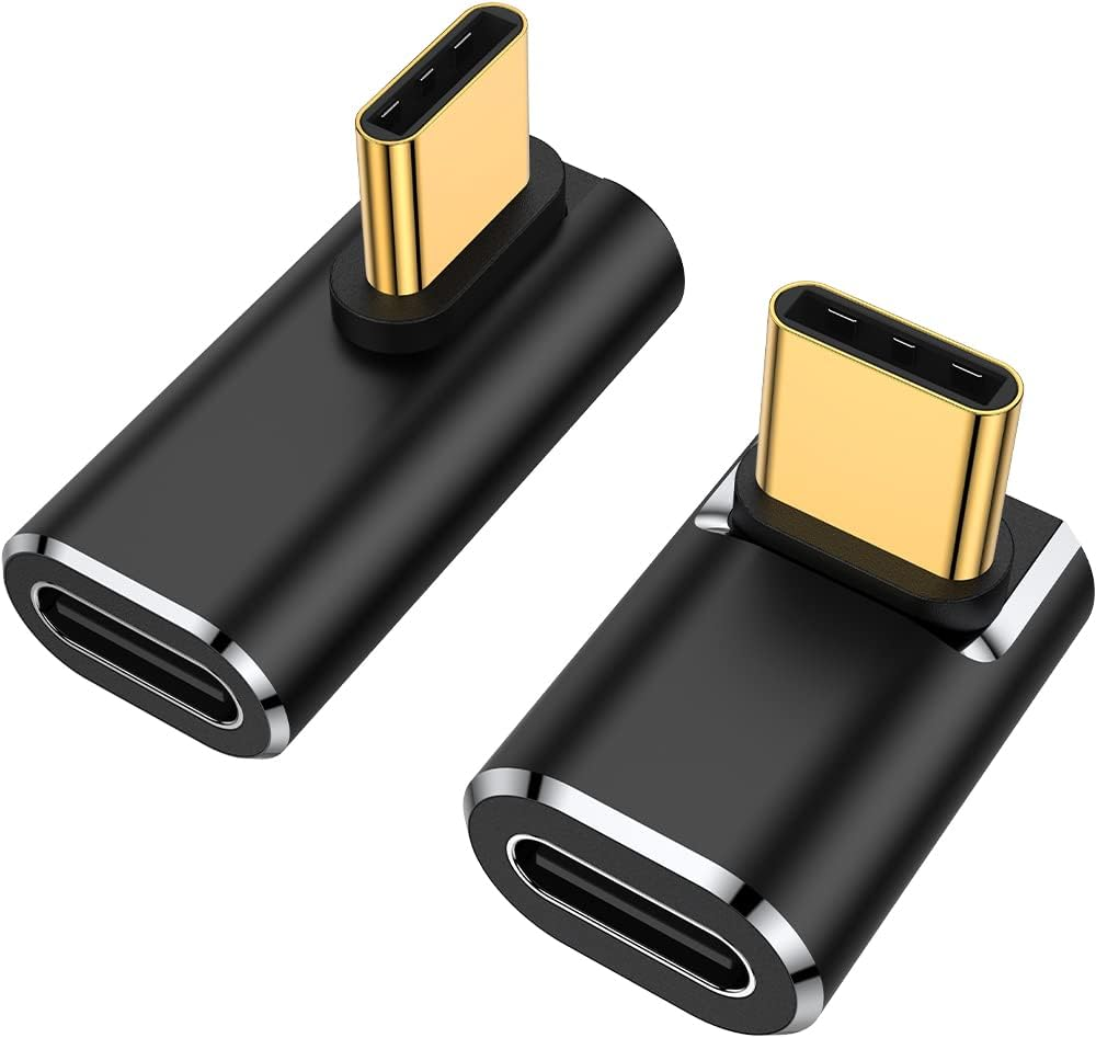 90 Degree USB C Adapter - Right Angle Type C Extender in 2 Styles