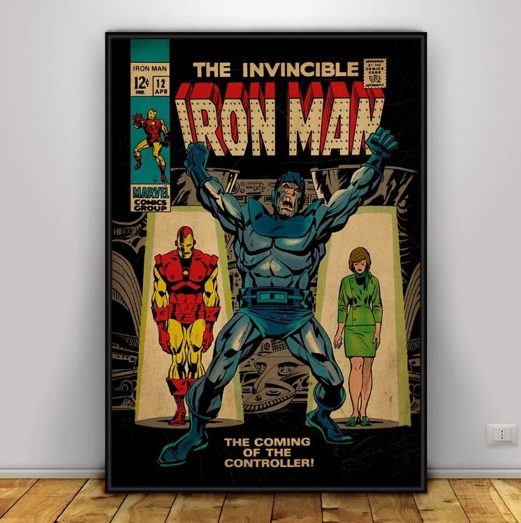 Vintage Marvel Movie Comic Book Cover Wall Art Prints – 8 Designs