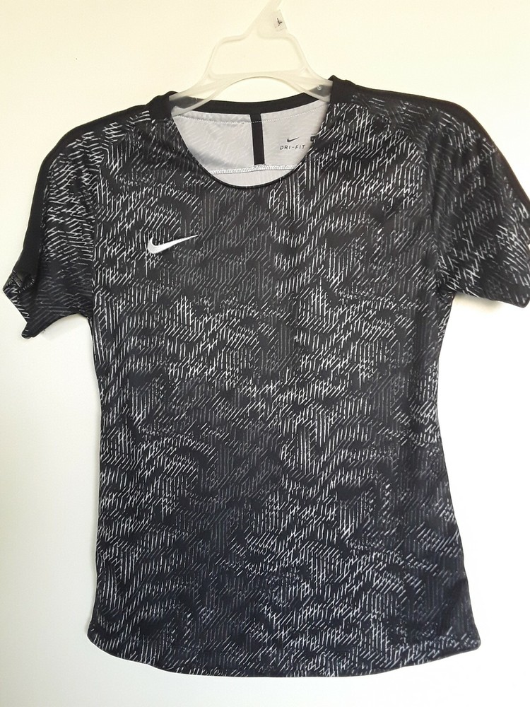 Nike Womens DRI-FIT Black Running Training Top Size L