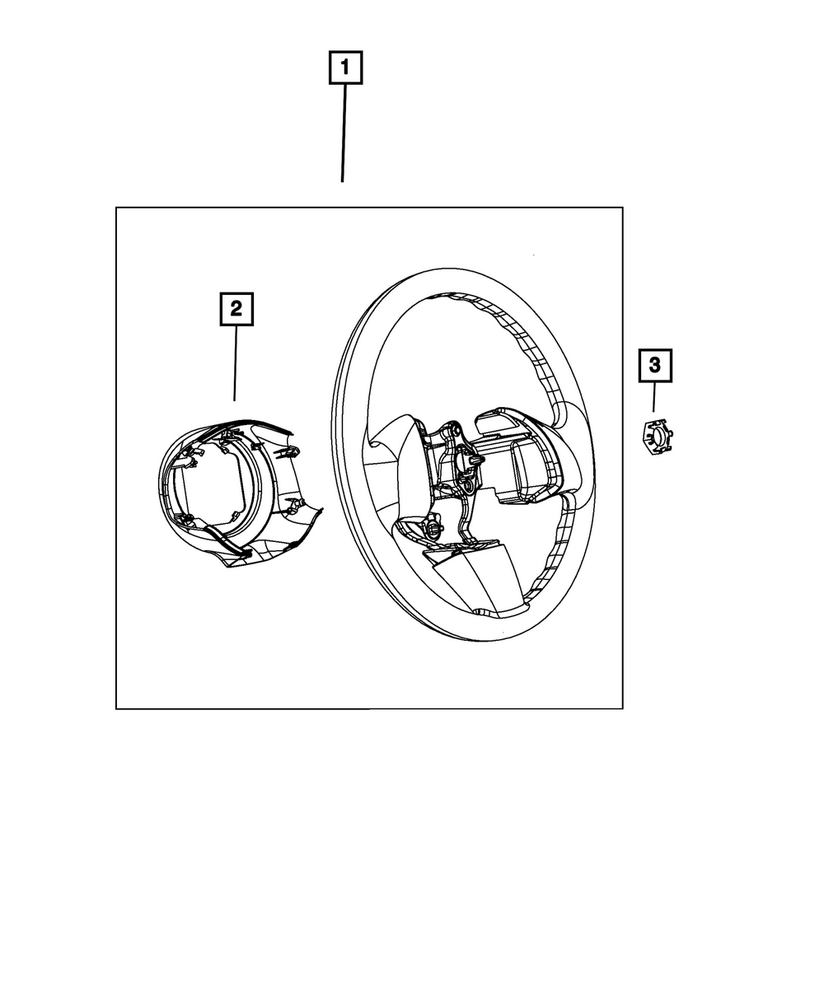 Genuine Mopar Steering Wheel 1RU70KHPAC