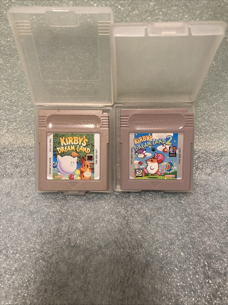 Nintendo Game Boy Kirby's Dream Land 1 & 2 Authentic -WORKS DOES NOT SAVE-