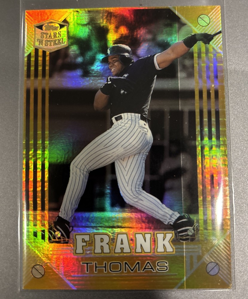 1998 Topps Stars 'n Steel - Frank Thomas #40 Gold Refractor (metal card)!