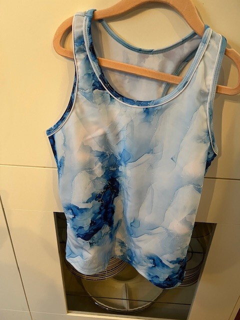 Girls 3 piece bathing suit Swim set with shorts - Size 12 yrs