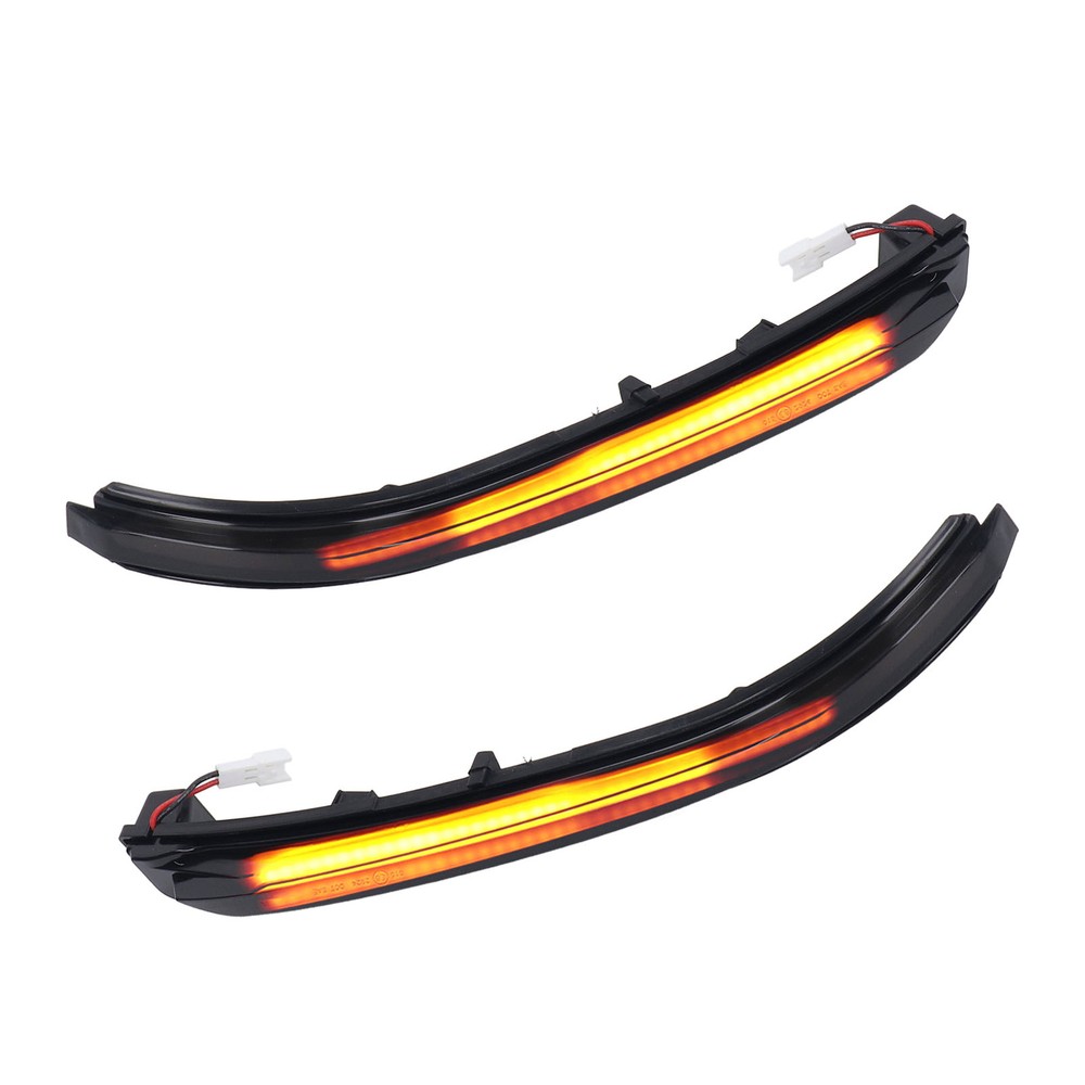 2PCS Rear View Mirror Dynamic Turn Signal Light Smoked Lens Car For 3008