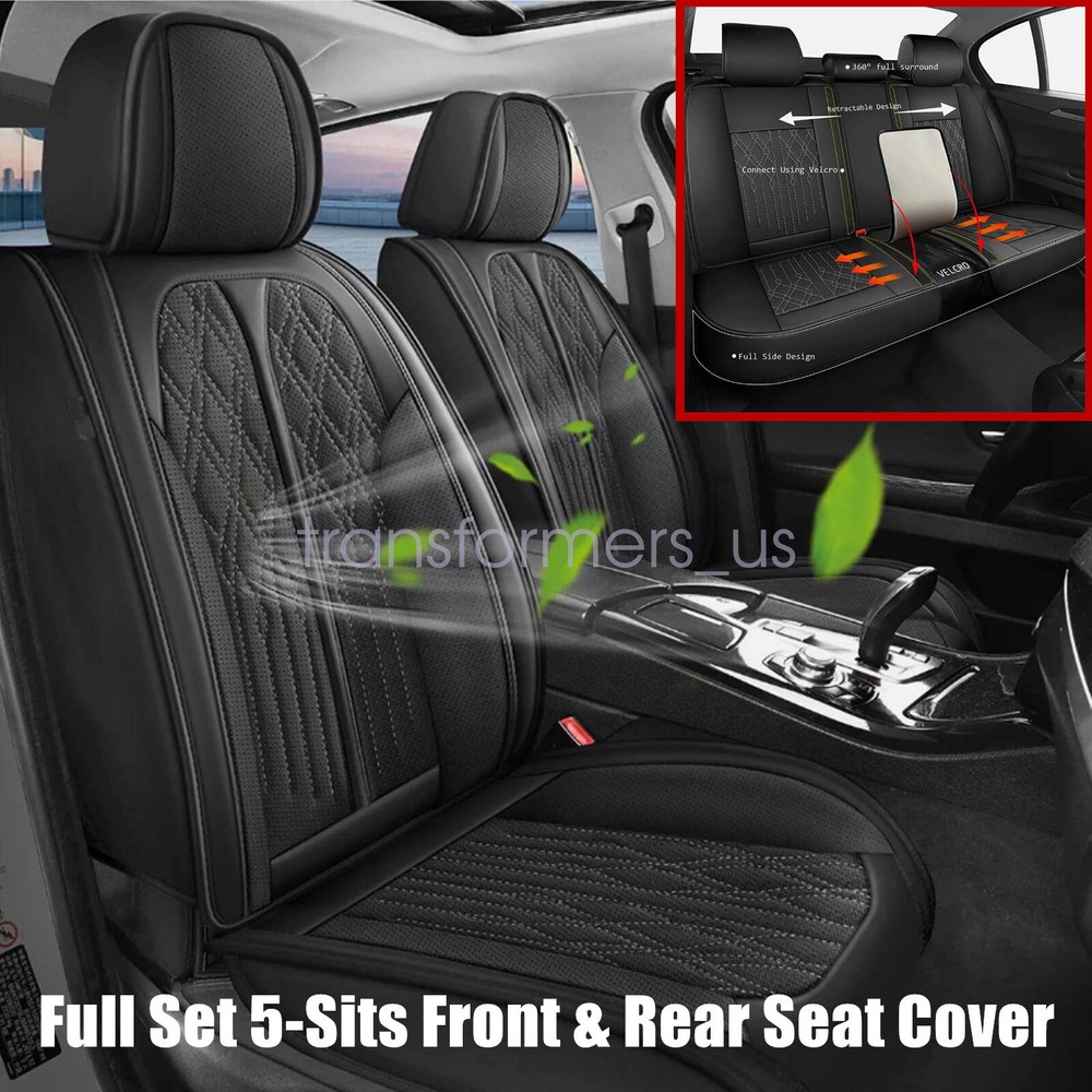For 96-2025 Toyota RAV4 PU Leather Car Seat Covers 5-Seats Cushions Front & Rear