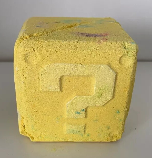 Lush x The Super Mario Bros Movie Mystery Question Block Bath Bomb + Body Soap