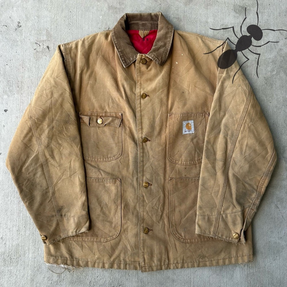 Vintage Y2K Brown Carhartt Work Jacket Retro 90s Style