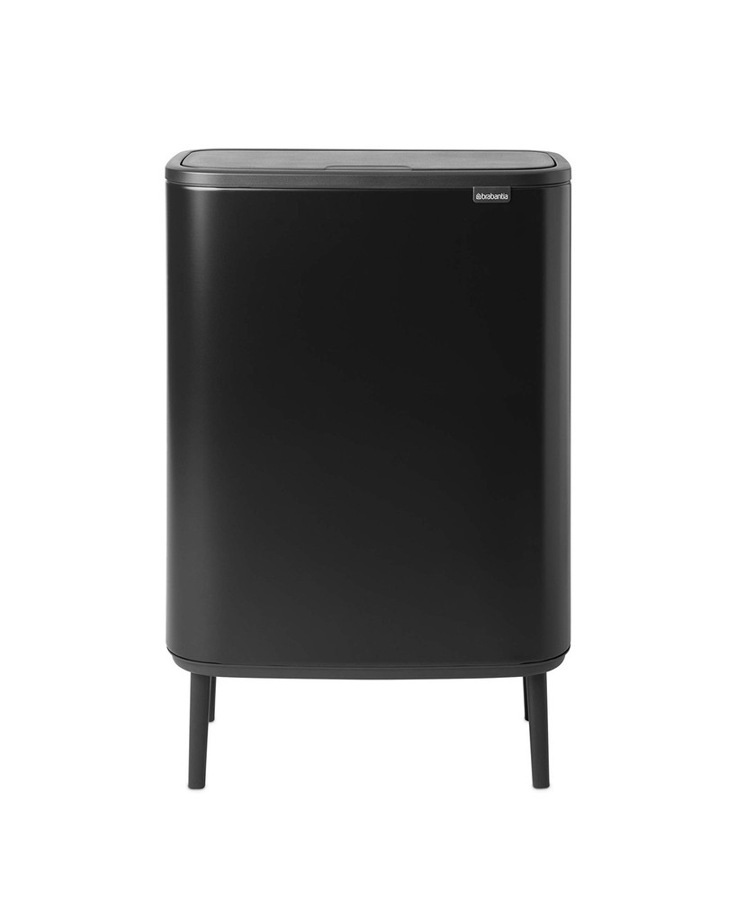 Bo Hi Touch Top Trash Can - 16 Gal Inner Buckets (Matt Black) Waste/Recycling...