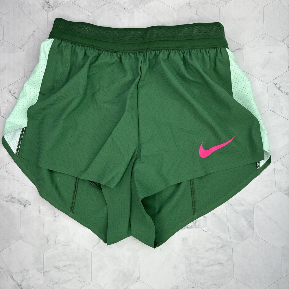 Womens Sz XS Nike Pro Elite Team 2” Running Shorts Made In USA Green DX8986-341