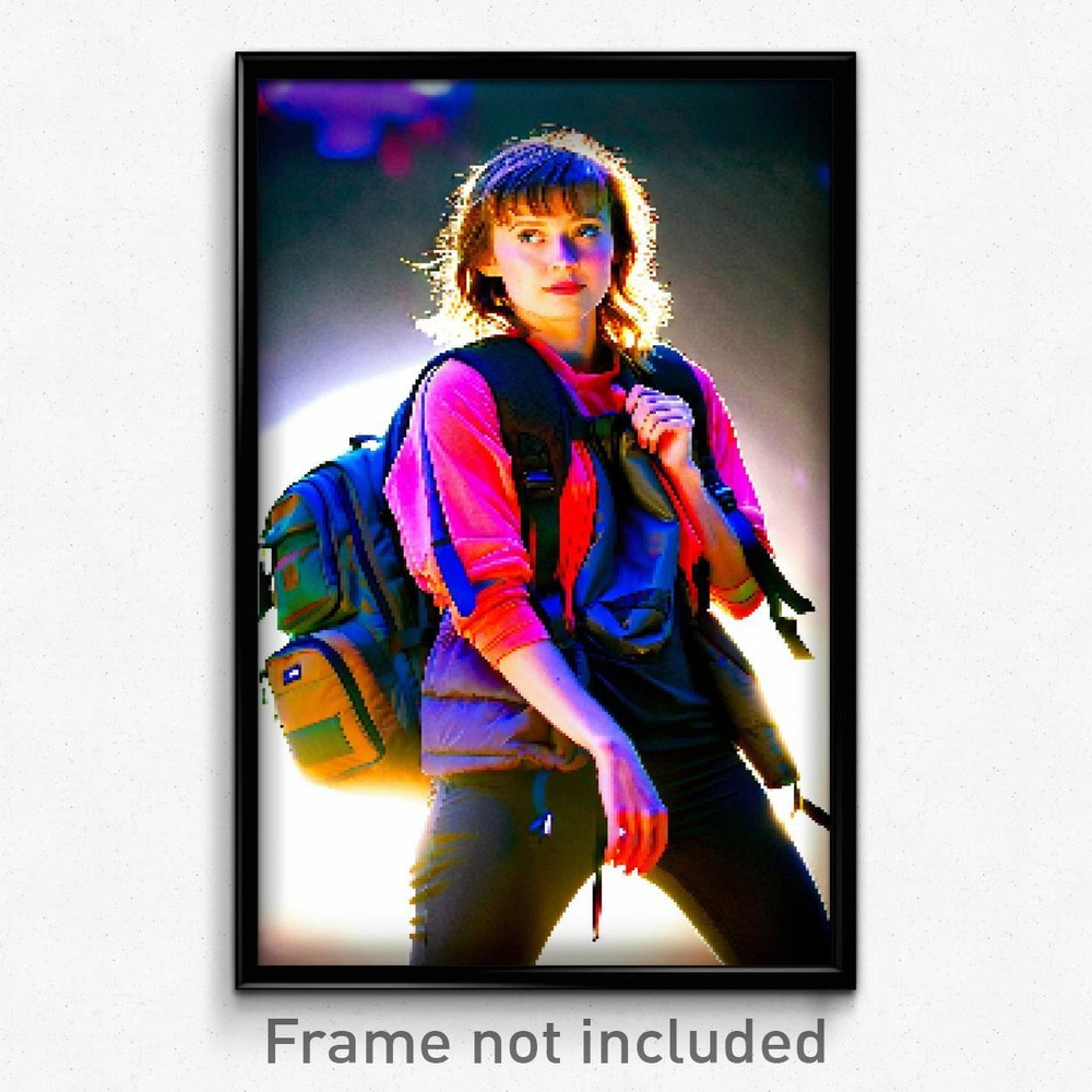 Pixel Art Poster - Brisk Backpack (8 Bit Psychedelic Trippy Video Game Print)