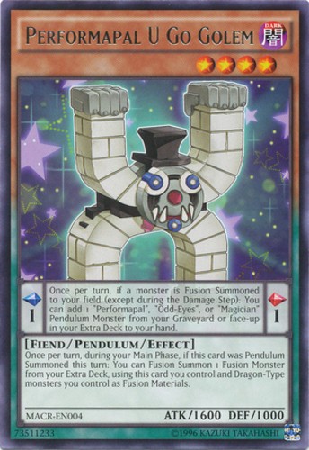 Performapal U Go Golem MACR-EN004 Rare Unlimited Heavily Played