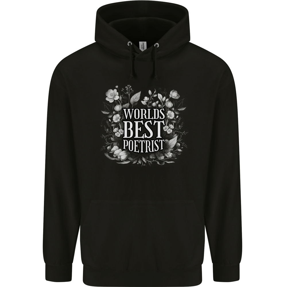 Worlds Best Poetrist Funny Poet Poetry Mens 80% Cotton Hoodie