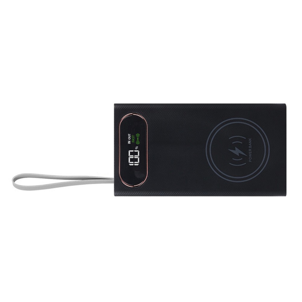 22.5W 12-Slot 18650 Power Bank Kit with 15W Wireless Charging