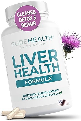 Pure Health Research Liver Support Vitamins - 60 Caps for Detox & Cleanse